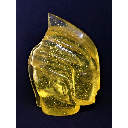 Ultraman Tiga Head Bust Clear Acrylic Gold Glitter - Magic Q Limited Edition NFS