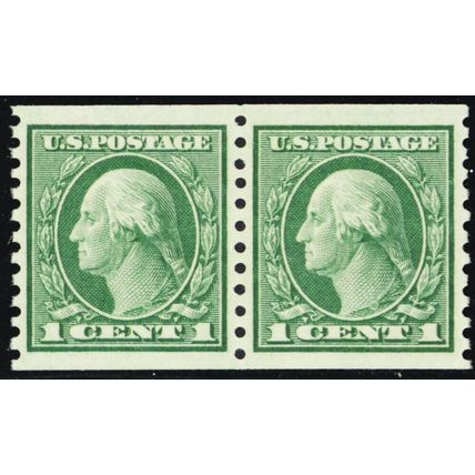452, Mint XF/Sup NH 1¢ Coil Pair - With PSE Graded 95J JUMBO Cert - Stuart Katz