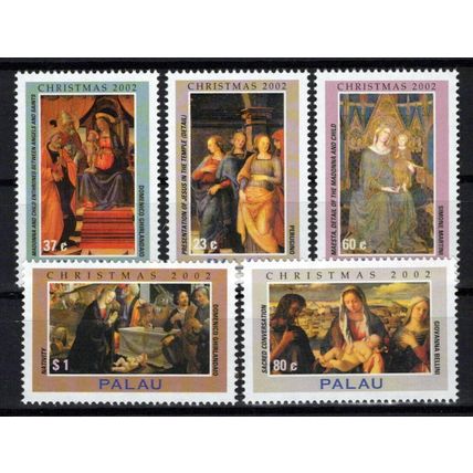 Palau 699-703 MNH Christmas Jesus Madonna Nativity Paintings ZAYIX 0224S0185M