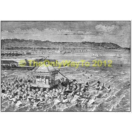 Procession of God of The Sea, FROM PICTURESQUE JAPAN, 1910 MODERN REPRODUCTION