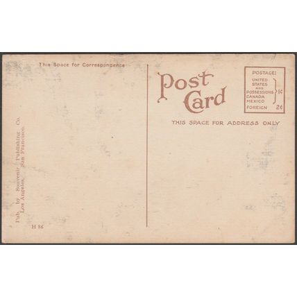 Mount San Bernardino from Redlands, California, c1910 - Souvenir Pub Co Postcard