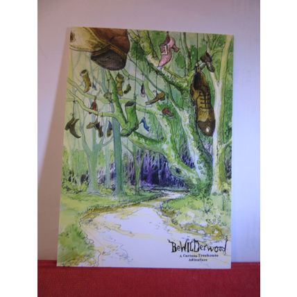 FAR TREE, 'BEWILDERWOOD', CURIOUS TREEHOUSE ADVENTURE, NORFOLK unused postcard =