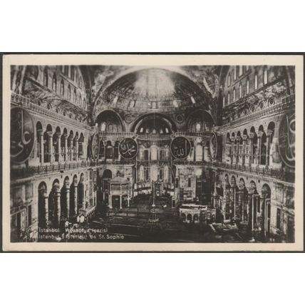 Ayasofya Içerisi, Istanbul, c.1940s - Foto Kartpostal