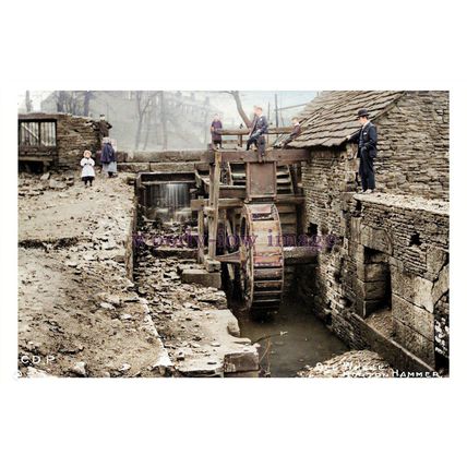 ptc3042 - Yorks. - "Old Wheel" & a rundown Norton Hammer Water Mill - print 6x4