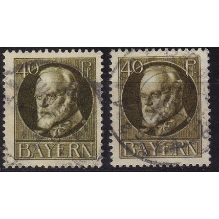 GERMANY Bayern Bavaria [1914] MiNr 0100 I, II ( O/used ) [01]