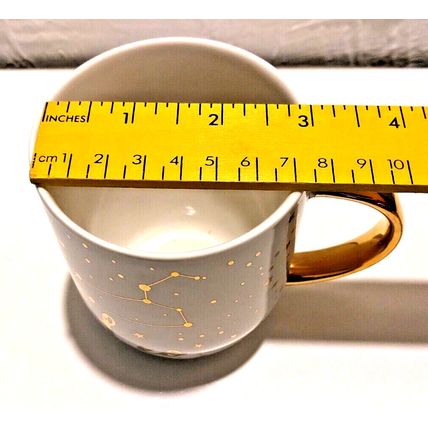 Leo Horoscope Gold Handle Zodiac Constellation Sign Drinking Coffee Tea Mug