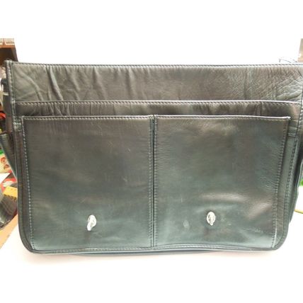 Vintage HERITAGE INDUSTRIES Genuine Leather Business Briefcase Made India