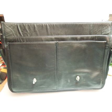 Vintage HERITAGE INDUSTRIES Genuine Leather Business Briefcase Made India