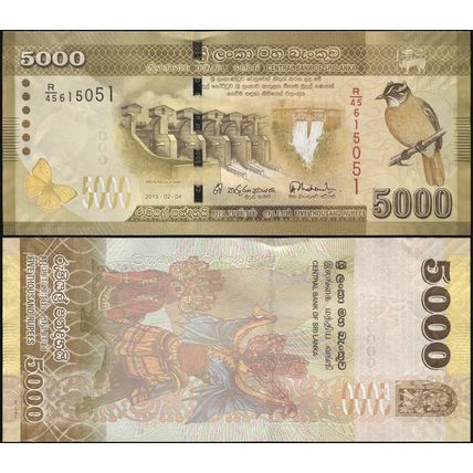 Sri Lanka. Banknote 5000 rupees. 2015. Unc. Paper. Cat# P.128b