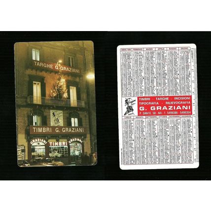 Calendarietto Pubblicitario 1996 - Timbri Graziani ( Napoli )