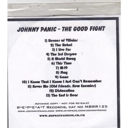 Johnny Panic : The Good Fight. (2006) PROMO CD Album.