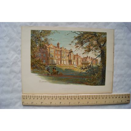 Vintage: coloured engraving - Sandingham House