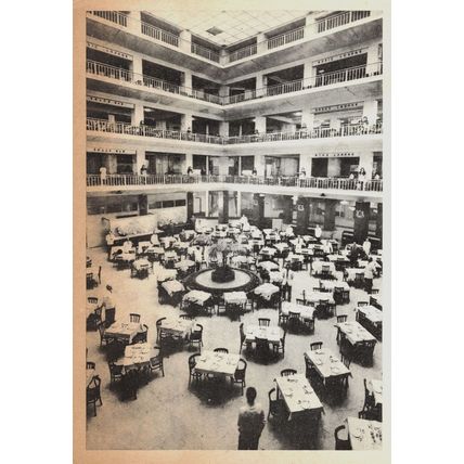 Fountain Restaurant Panorama Alexander Jazz Military WW2 Club Rome Italian Postc