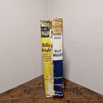 2 x Billy Wright Books Captain of England & The World's My Football Pitch