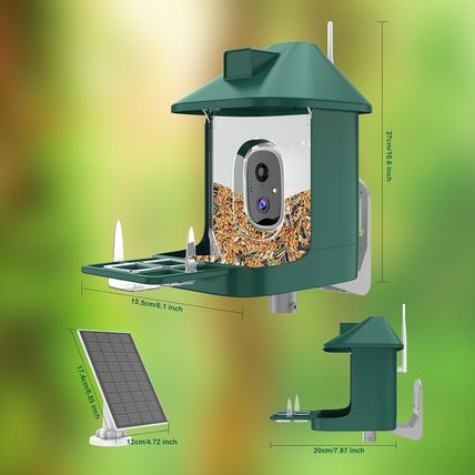 Bird Feeder with Camera,Fhd Live View,Wifi Smart Bird House with Cam Solar Power