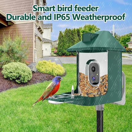 Bird Feeder with Camera,Fhd Live View,Wifi Smart Bird House with Cam Solar Power