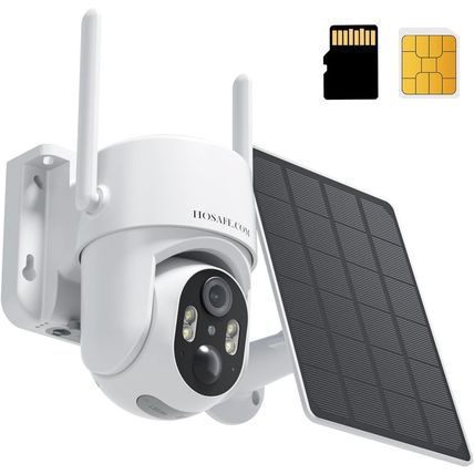 4G LTE Cellular Security Camera No Internet Needed, Solar No Wifi Security Camer