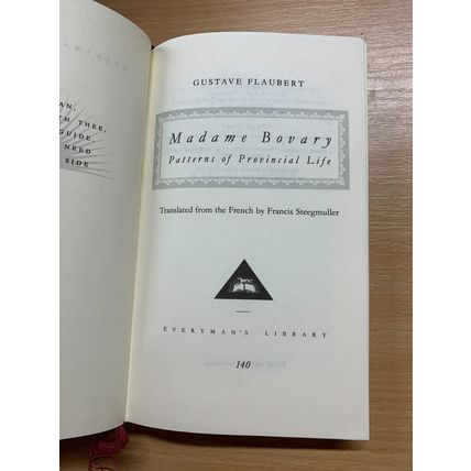 1993 GUSTAVE FLAUBERT "MADAME BOVARY" FICTION EVERYMAN'S LIBRARY HB BOOK (P4)