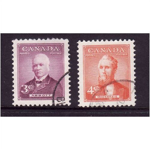 CANADA 1952 PRIME MINISTERS SG 444/445 SET 2 VALS FINE USED #5