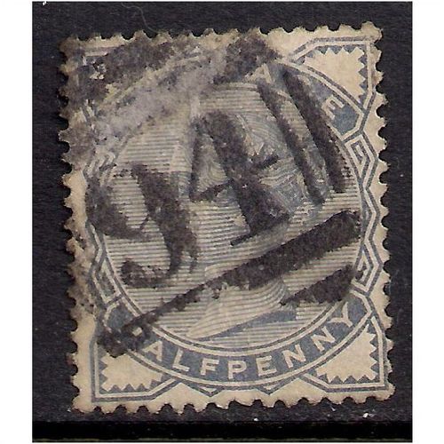 GB 1883 - 84 QV 1/2d Slate Blue SG 187. (D427)