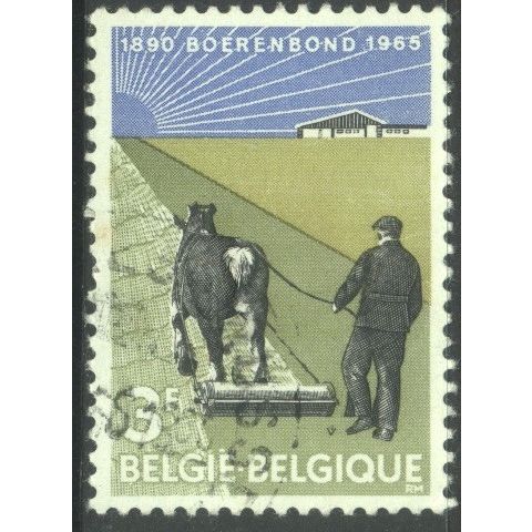 Belgium 1965 - SG1940 - 3f multi - Horse-drawn plough - used