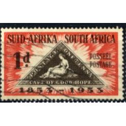 SOUTH AFRICA 1954 - Centenary Cape of Good Hope 1d - Stamps on Stamps - Used (d)