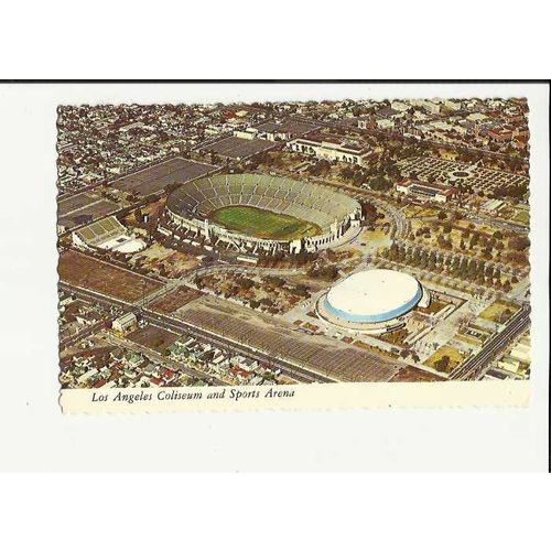 Sport LOS ANGELES Coliseum & Sports Arena Postcard by Mitock (P88764)