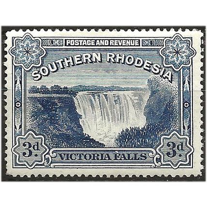 Southern Rhodesia 1938 SG35b 3d Deep Blue Mounted Mint .. ..