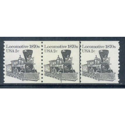 1897A 2c Locomotive Fine MNH Dry Gum PNC 3/3 W0463