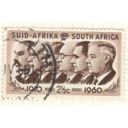 South Africa 1961 - 2½C brown - Former Prime Ministers - used
