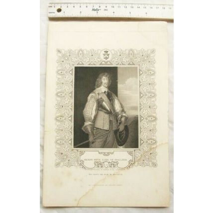 Vintage engraving - Henry Rich, Earl of Holland Ob. 1649