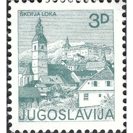 YUGOSLAVIA, Skofja Loka, light blue 1982, 3din