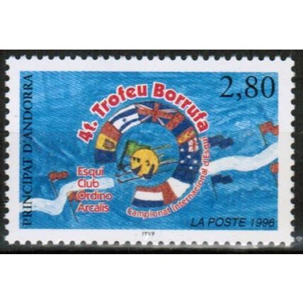 1996 Andorra - Sc# 459 Mint NH - World Skiing Championships 2.80fr