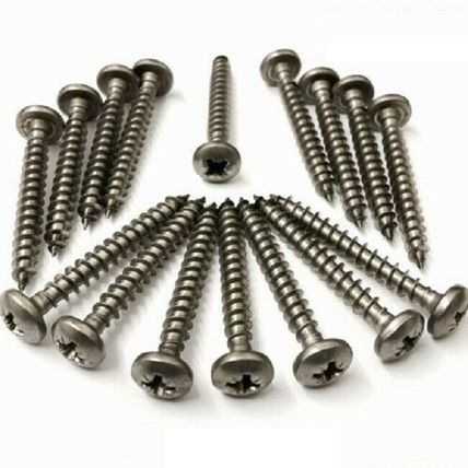 3.5mm / 7g PAN POZI HEAD A2 STAINLESS STEEL WOOD SCREWS FULLY THREADED