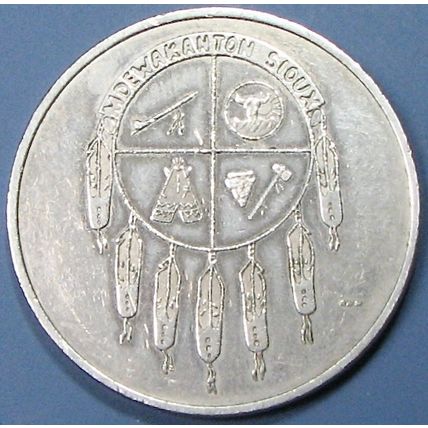 Mdewakanton Sioux. $1 Casino Token. Prior Lake, MN. 14A.
