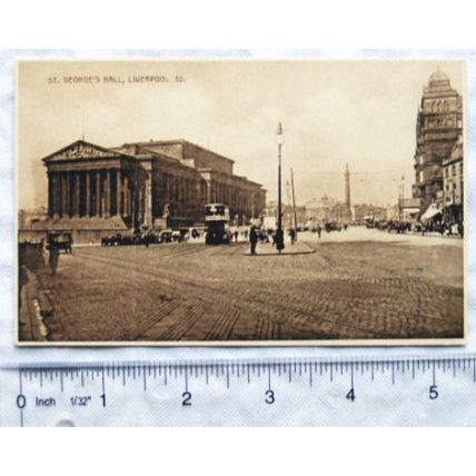vintage postcard St Georges Hall, Liverpool