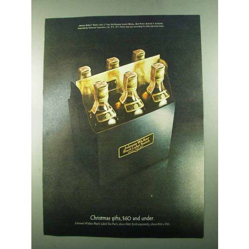 1969 Johnnie Walker Black Label Scotch Ad - Christmas