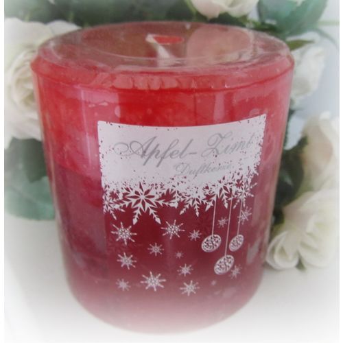 3x Duftkerzen, weihnachtliche Düfte, Stumpen, 8cm