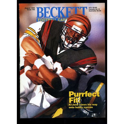 KIJANA CARTER 1995 Beckett FOOTBALL RICKY WATERS back cover PURRFECT FIT