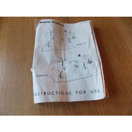Singer Merritt Sewing Instructions Manual (photocopy by email) Models 217/219