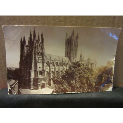 the CATHEDRAL, CANTERBURY used antique postcard 1908 pm =