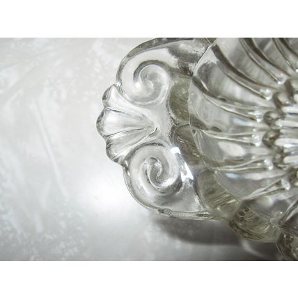 Vintage Glass Oval Handled Celery Serving Dish