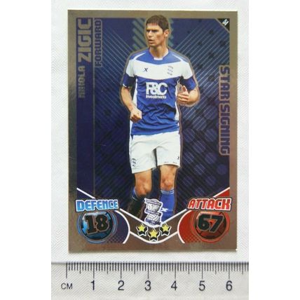 2010/11 Topps Match Attax Trading Card 54 Nikola Zigic, Birmingham City