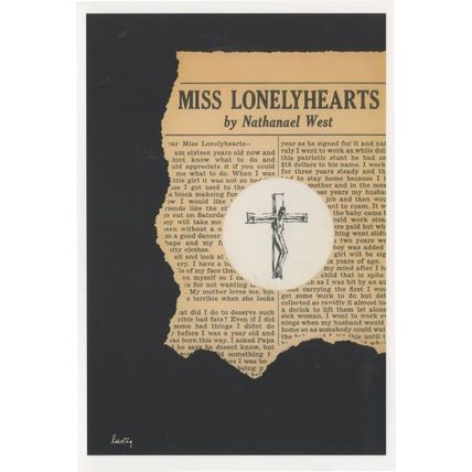 Miss Lonelyhearts Nathanael West 1953 Book Postcard