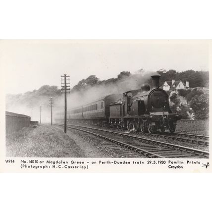 14010 at Magdalen Green On Perth Dundee Train Postcard