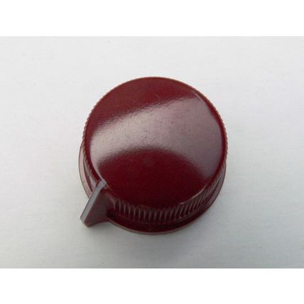 Low profile red Bakelite Knob with white lined pointer for Valve Amplifier NOS