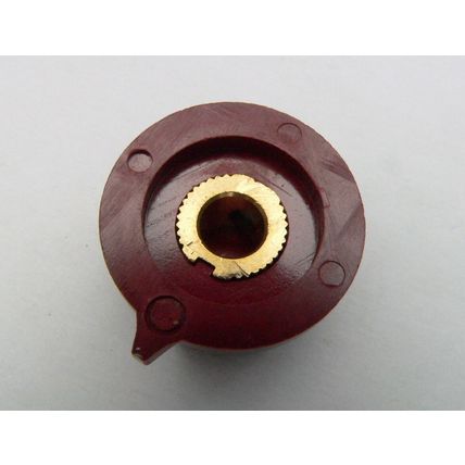 Low profile red Bakelite Knob with white lined pointer for Valve Amplifier NOS
