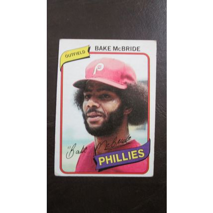 1980 Topps Bake McBride Philadelphia Phillies Card #495