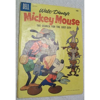 Walt Disney Mickey Mouse Comic Book #54 Silver Age 1957 Dell