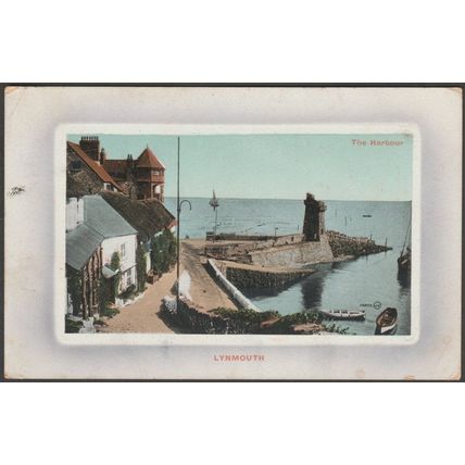 The Harbour, Lynmouth, Devon, 1921 - Valentine's Postcard